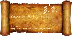 Zeidner Valéria névjegykártya